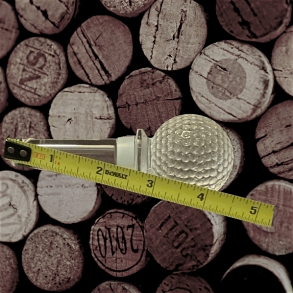 New VTG Mikasa Austria Lead Crystal Golf Ball "Tee Time" Wine Bottle Stopper. - Picture 7 of 8